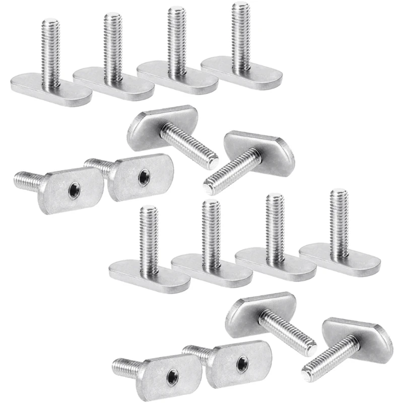 

8 Pcs Kayak Rail/Track Screws & Nuts T Slot Bolt Replacement Stainless Steel Gear Mounting Bolt Kayak Accessories