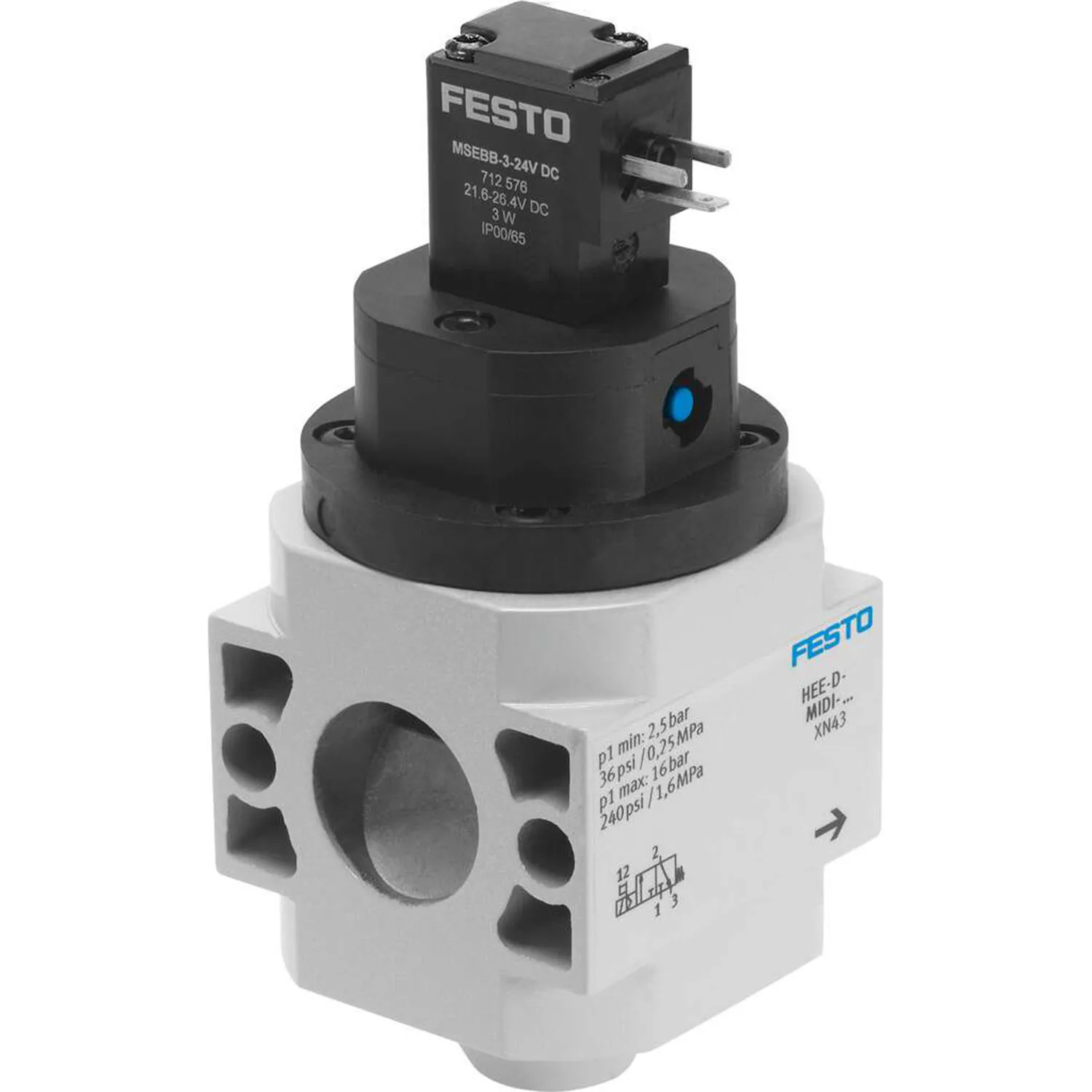 FESTO HEE-D-MIDI-24 172959 On/off Valve New.