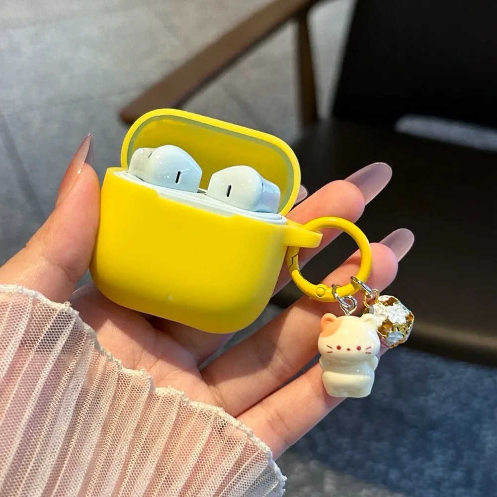 ソフトシリコン保護ケース OPPO Enco R5/R4/Air4/4i /Buds 3/Buds 3 Pro イヤホンカバーポータブル充電ボックスキーリング付き