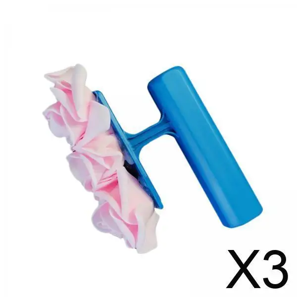 

3x Wall Brush,Pattern Paint Roller, Pattern Art Sponge Roller,Flower Roses for Office