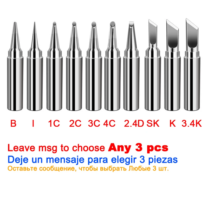 3 szt. 100W grot lutownicy 919 I/B/K/3C/2.4 dysza spawalnicza wewnętrzna podgrzewana końcówka bezołowiowe groty lutownicze dostawa spawalnicza hurtownia — zdjęcie 7