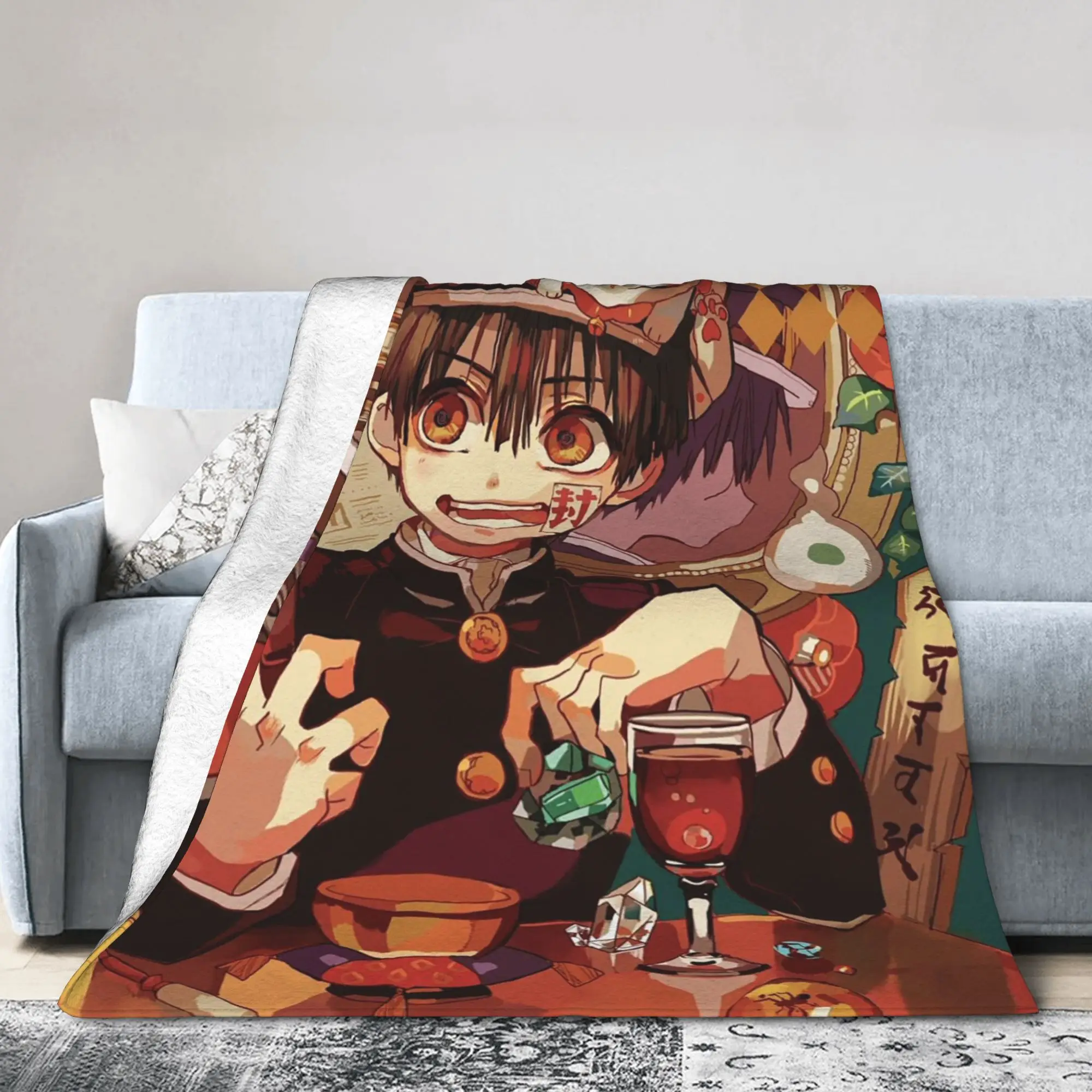 Yugi Amane Anime Blanket Velvet Textile Decor Hanakos Kuns  Multifunction Warm Throw Blanket for Bedding Outdoor Rug Piece