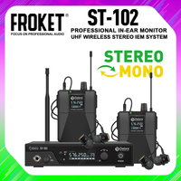 ST-102 Stereo In-Ear Wireless Monitoring System, Professional 530~580MHz Frequency Signal Transmission, Clear Sound Quality