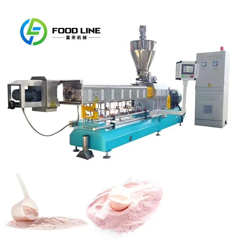 High Tech Automatic Baby Food Extruder Industrial Production Line for Instant Nutritional Baby Powder Customized