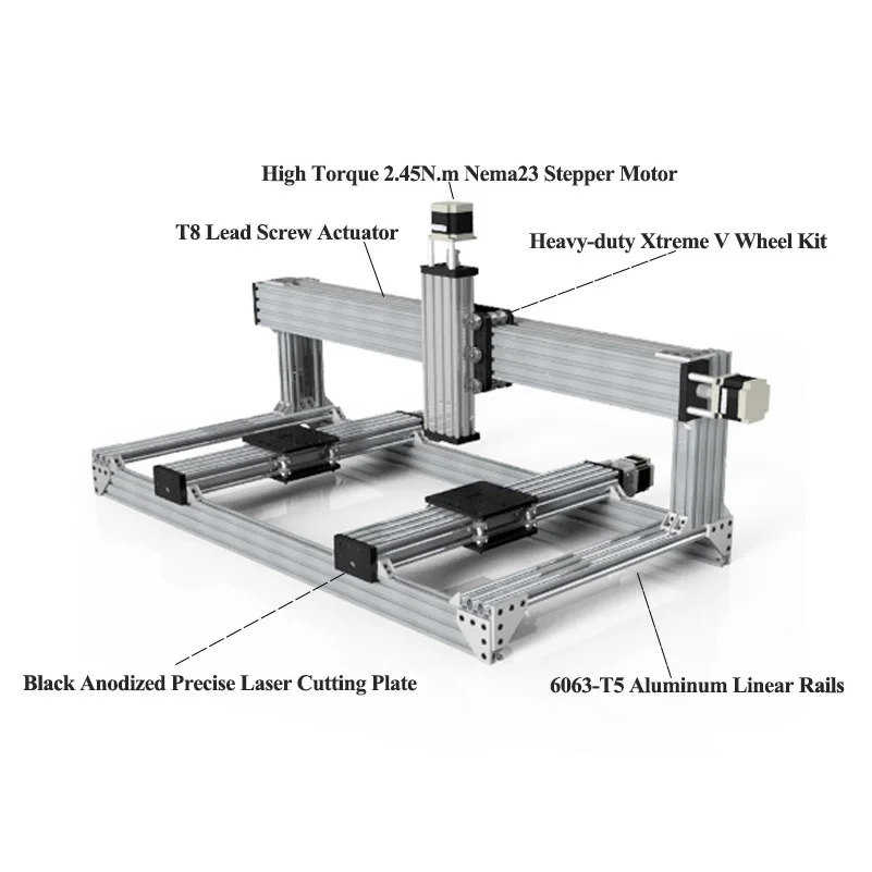 OpenBuilds C-Beam XL 4 Axis CNC Router Mechanical Kit DIY Engraving Milling Machine for Wood MDF Acrylic PCB Metal Carving