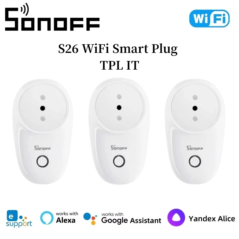 SONOFF S26 R2 TPL IT WiFi Smart Plug Ewelink APP Remote Control Smart Socket Support Alexa Google Home Alice SmartThings