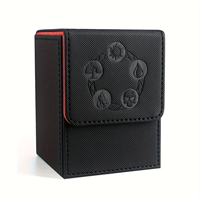 MTG Card Deck Box, Copyrighted Design，Fits 100+ Single Sleeved Cards, Magnetic Closure PU Leather Card Box for TCG Cards