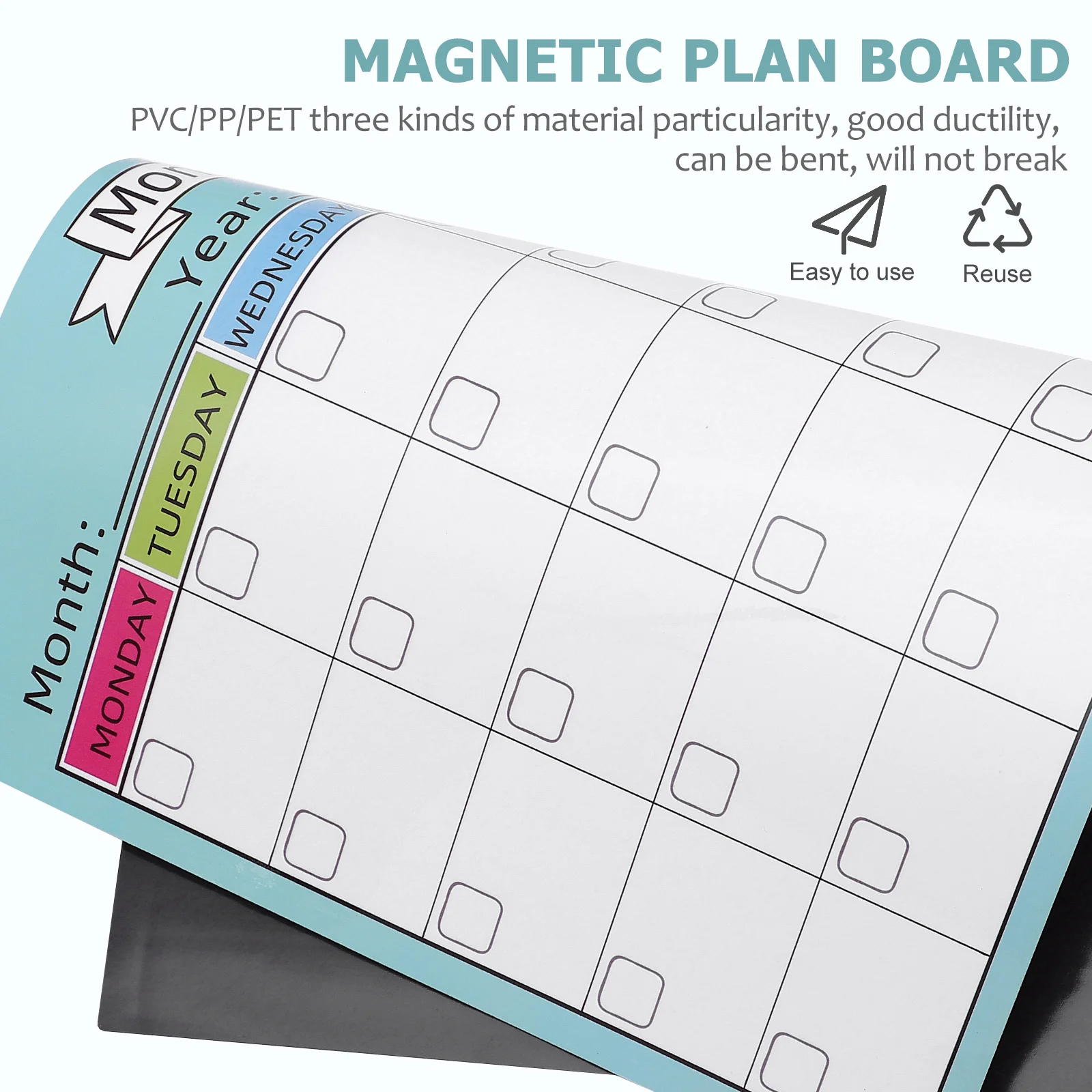 

Monthly Schedule Magnetic Message Board Note Plan Table Menu Fridge Removable The Pet Home