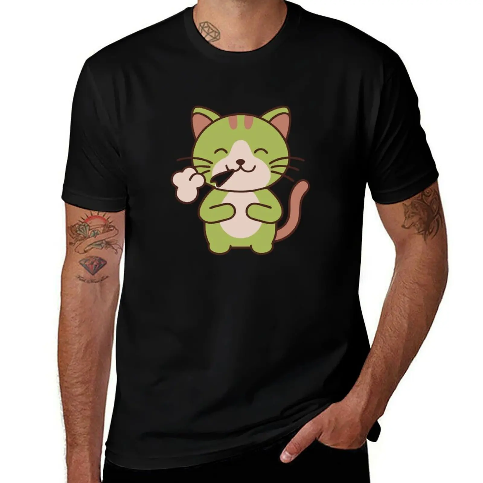 

Cute cat T-Shirt T-shirts oversize graphic tee shirt customs outfits for men