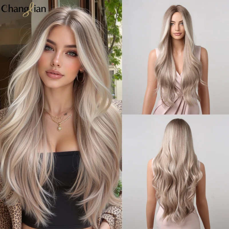 

Парик из платинового волокна в европейском и американском стиле, длинный, кудрявый, с мелированием, изготовлен из термостойкого высокотемпературного волокна, подходит для использования.