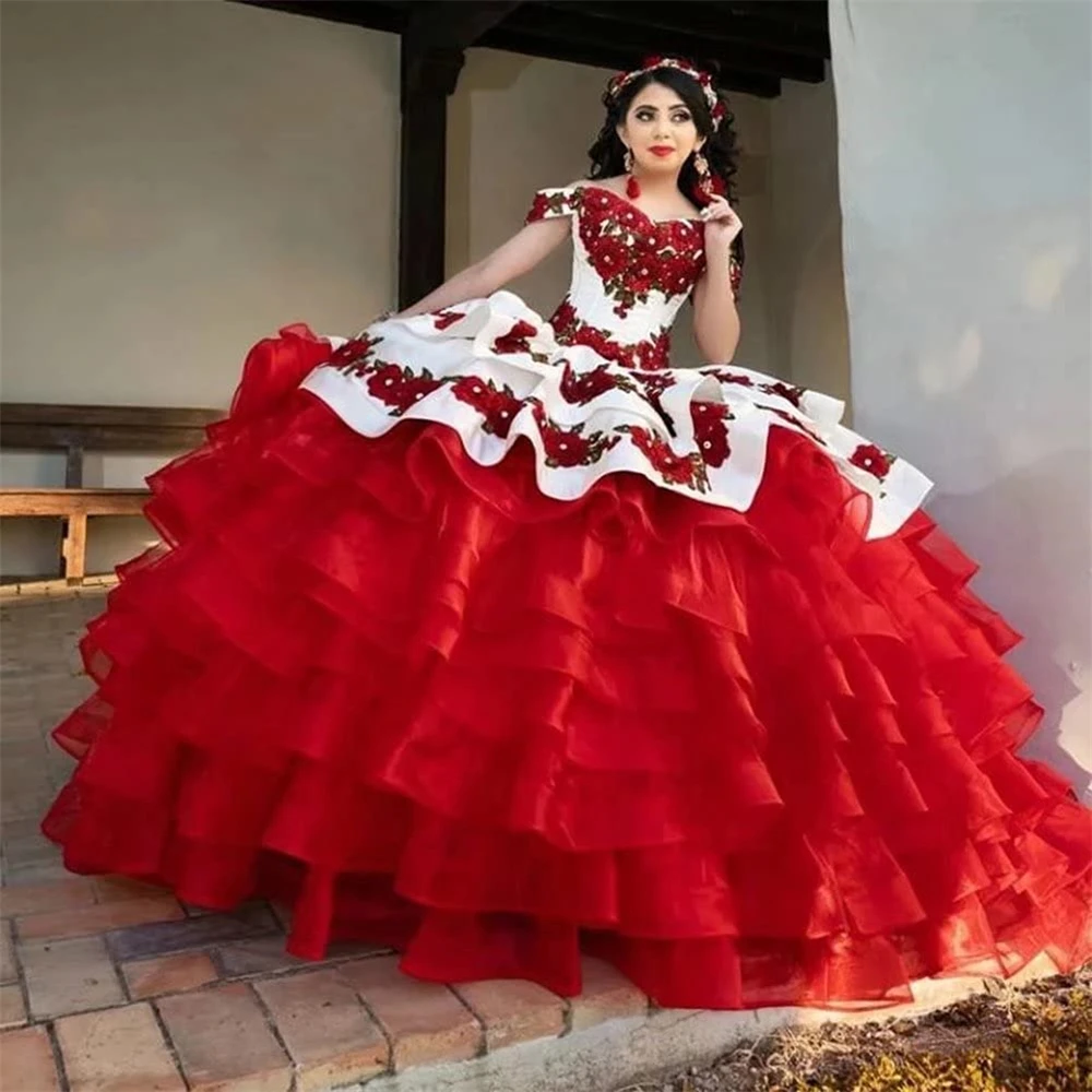 

Bealegantom Off Shoulder Embroidery Quinceanera Dresses Ball Gown Satin Bow Sweet 16 Prom Party Gown Vestidos De 15 Anos QA96