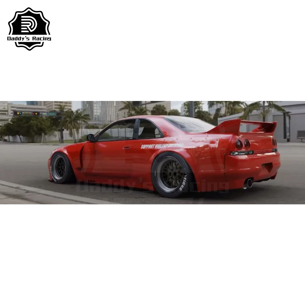 Fiber Glass Body Kit Fit For R33 GTR Skyline 1995-1998 RKT BNY Style Body Set High Quality