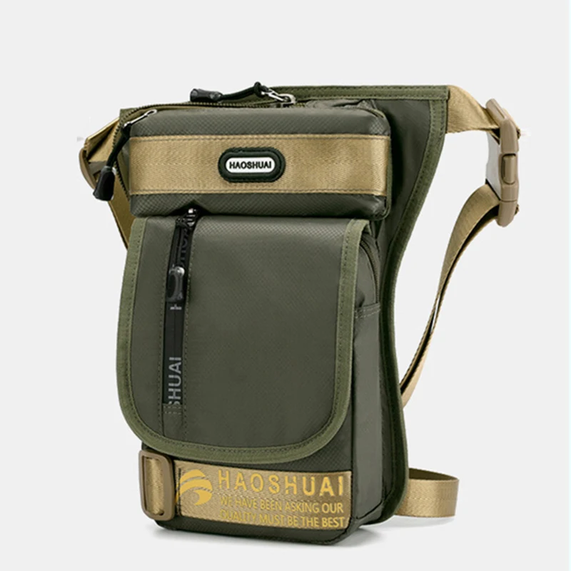 Men Leg Hip Drop Waist Bag for Rider Motorcycle Military Assault Travel Waterproof Nylon Messenger Bum Belt Fanny Pack Thigh Bag