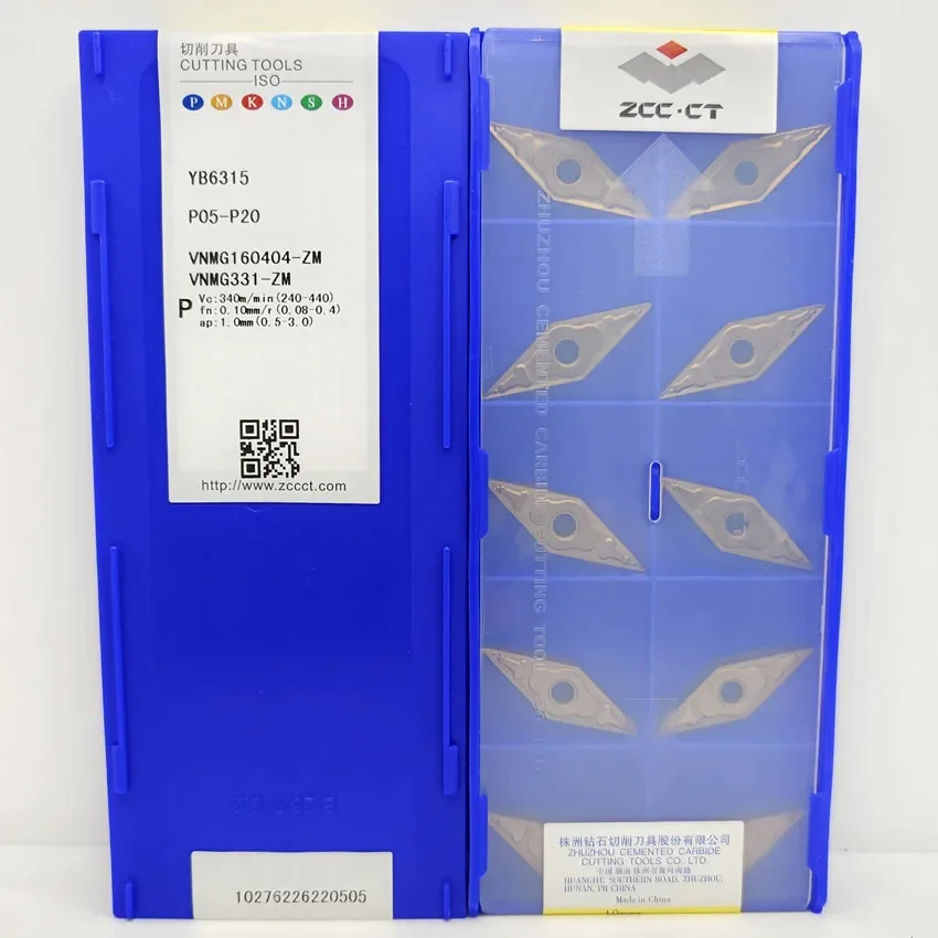 

VNMG160404-ZM YB6315/VNMG160408-ZM YB6315 VNMG331 VNMG332 ZCC.CT Твердосплавные пластины с ЧПУ Токарные пластины Для стали 10 шт./кор.