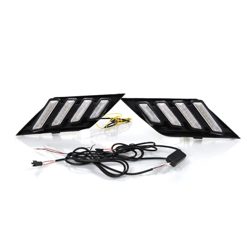 

For GWM Haval 3rd Generation H6 2021-2022 Car Led Daytime Running Light Upgrade Anti-Fog Lights DRL Yellow Dynamic Turn Signal