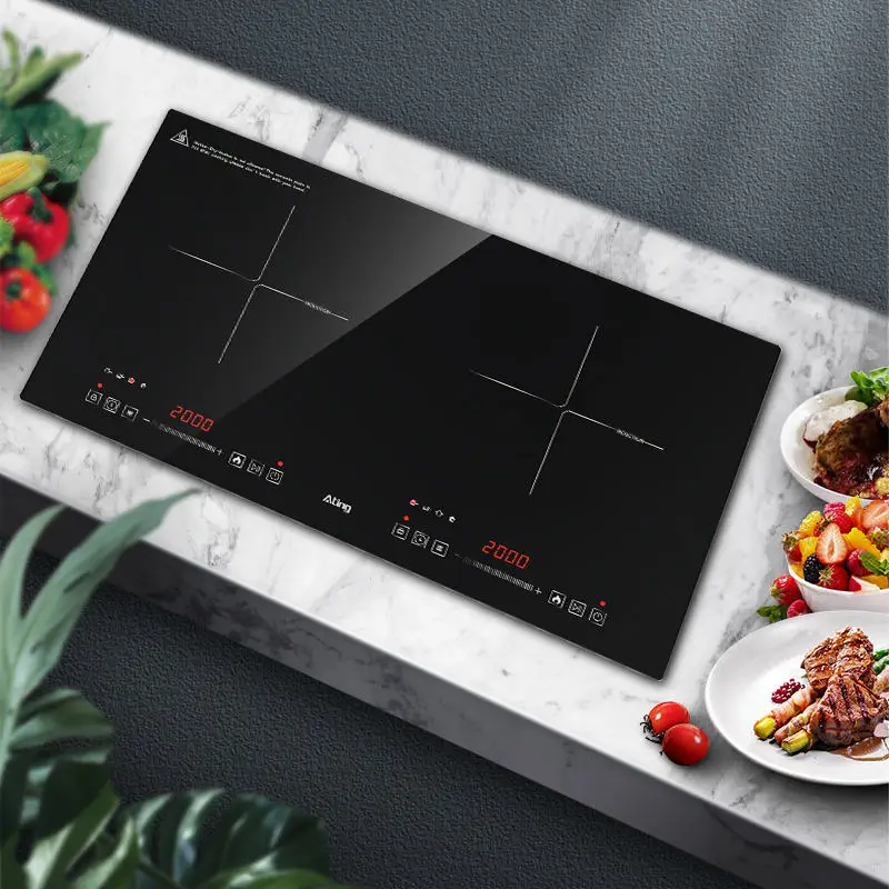 

Embedded Induction Hob 2 Burner CE Certified Fast Heating Energy Saving 220V 110v Electric Cooktop