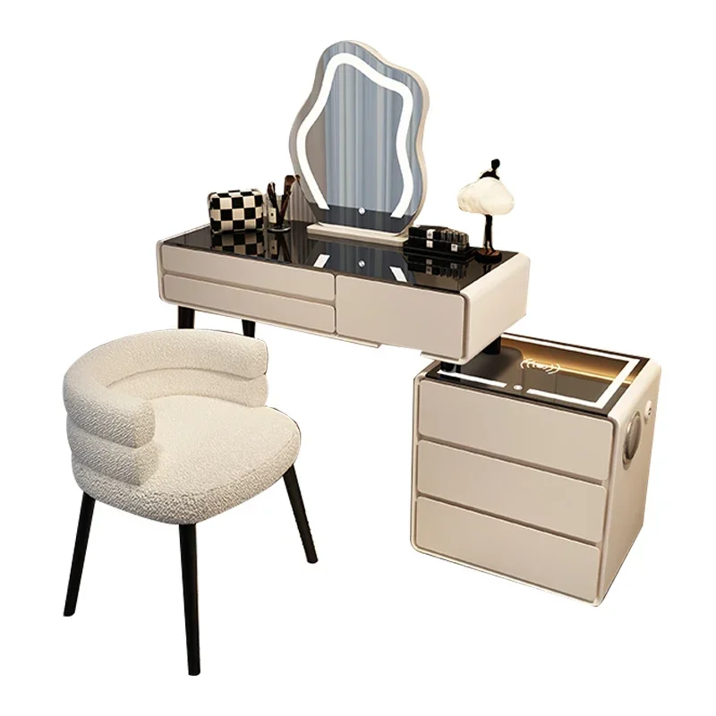 Drawer Led Dressing Table Mirror Chair Bedroom Multifunctional Dressing Table Organizers Storage  Home Furniture