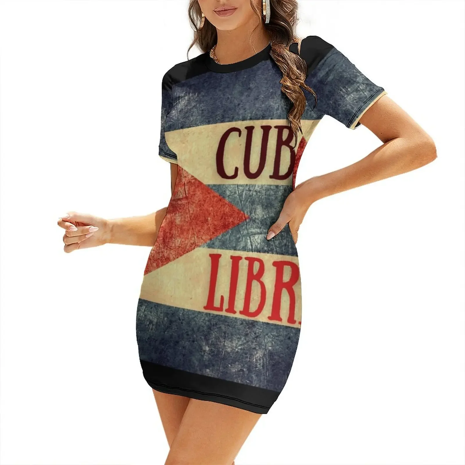 Cuba Libre Short-Sleeved Dress women clothes dresses for official occasions dress women summer