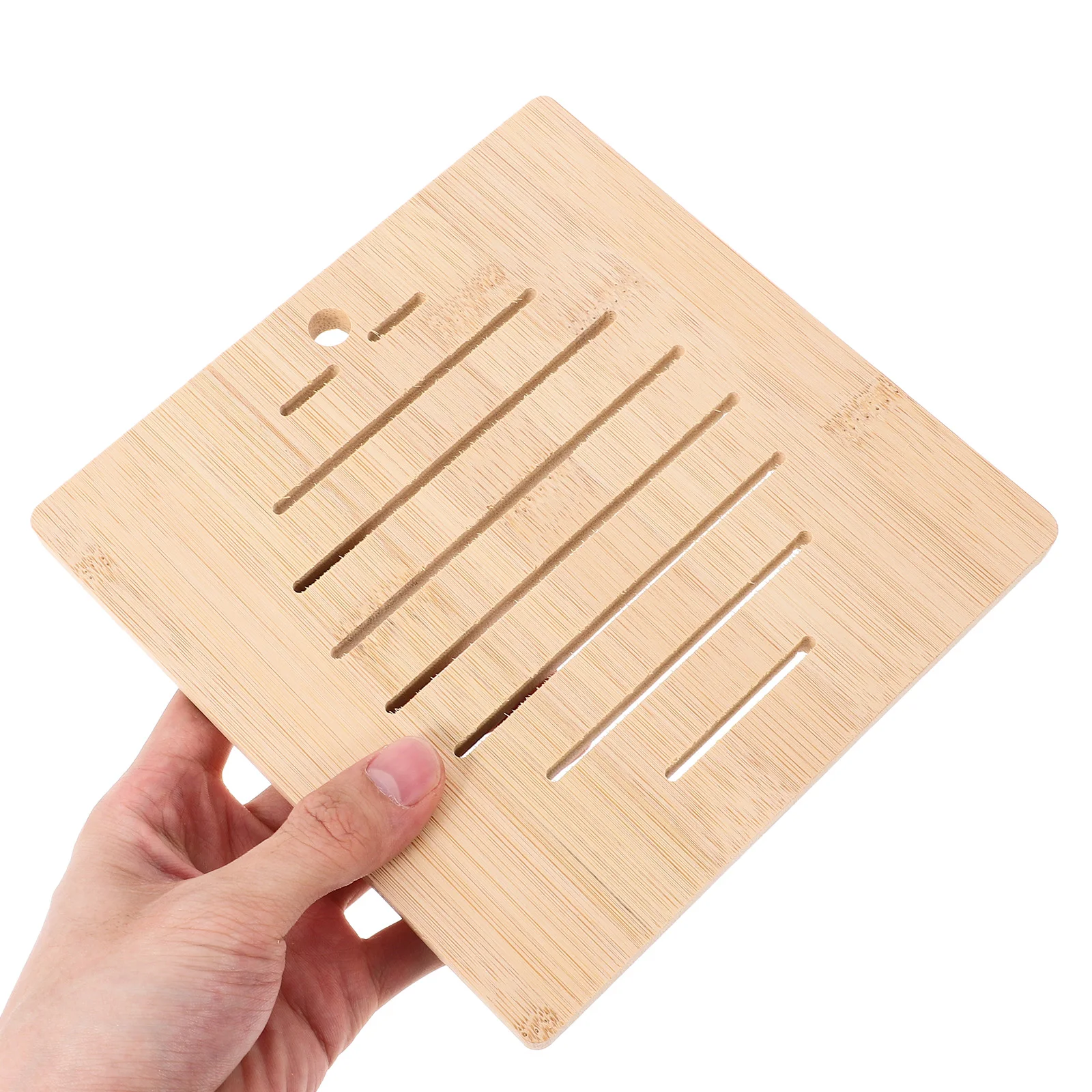 

6 Pcs Anti-slip Pot Mat Warmer Resistant Bamboo Trivets Table Cushion Anti-skid Coaster