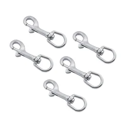 Oval Single End Swivel Eye Bolt Snap Hook  Marine Grade 316 Stainless Steel 65mm 72mm 82mm 91mm For Dog Leash Diving