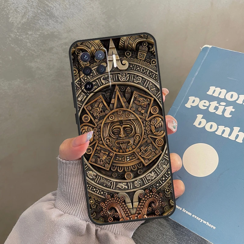 Mayan Calendar Phone Case For OPPO A17 A15 A78 A98 A54 A74 A94 A77 A52 A72 A5 A9 A53 A54s A57s A16 A76 A96