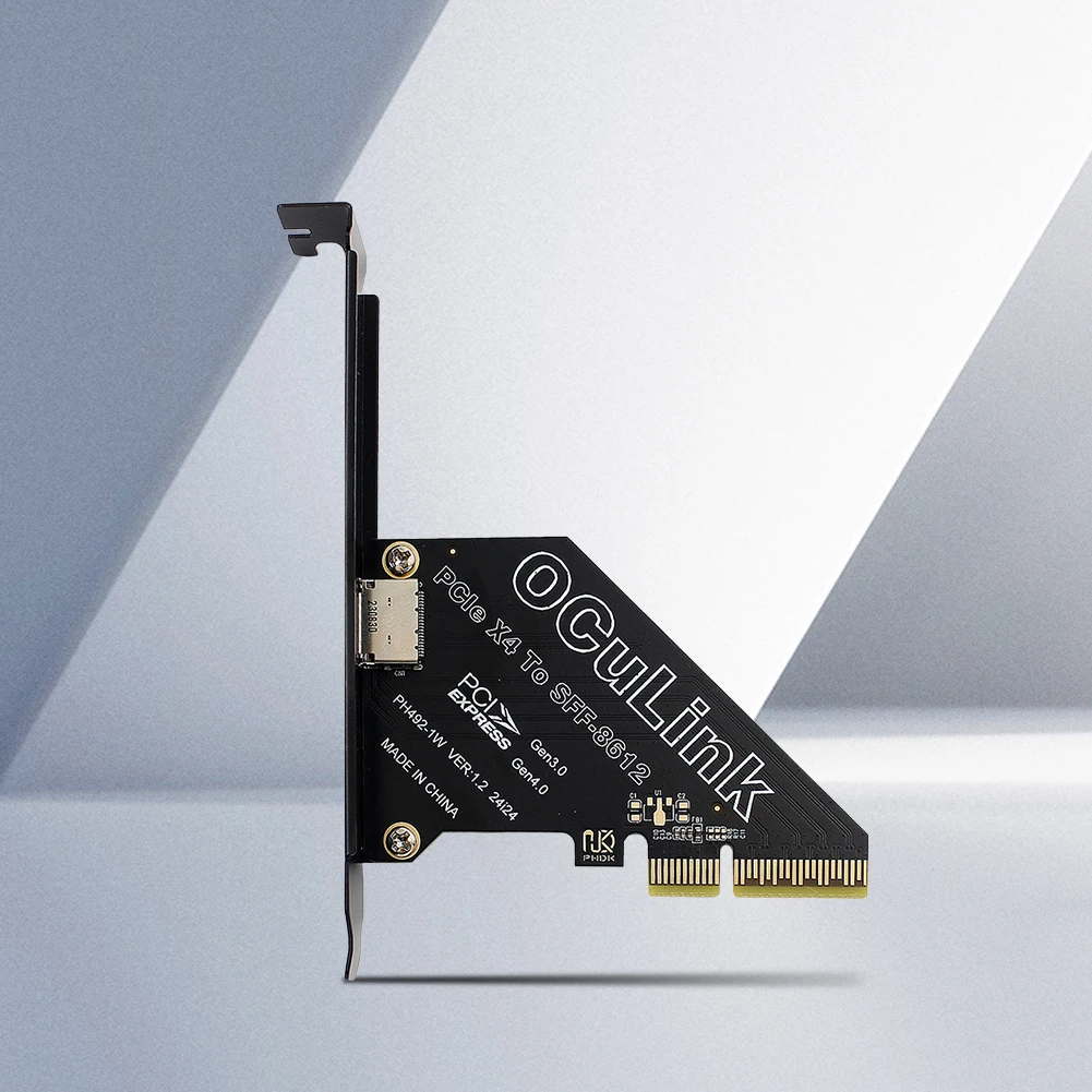 1 PC PCIe To SFF 8611&8612 Adapter Card PCIe X4/X1 SSD To U.2 OCUlink SFF-8612 Adapter Support PCle4.0 for  Os/Windows/Linux