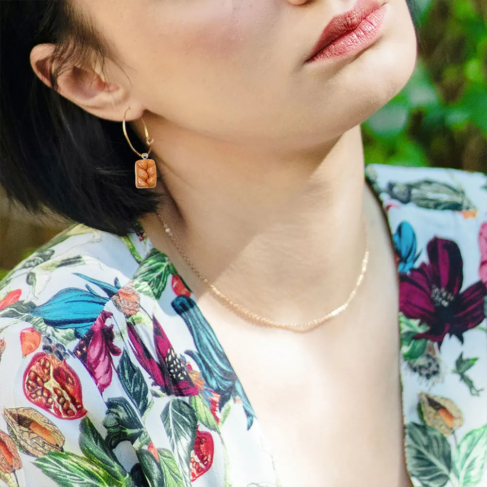 

60Pcs Bread Hanging Decoration DIY Pendant Gift Jewelry Making Supplies Craft Charm for Earring Necklace Home Decor