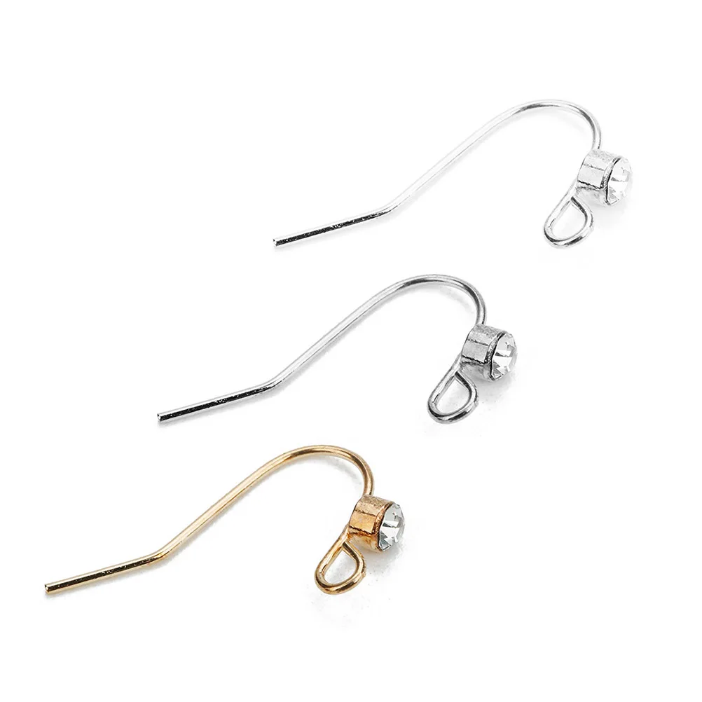 

20pcs Earring Hooks Copper DIY Accessories for Jewelry Making Hoop Earrings U Shaped Ear Hook Suitable Wedding Banquet Parties