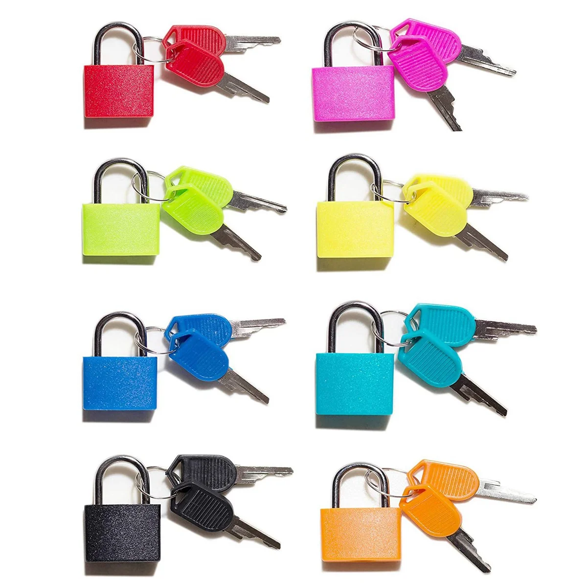 Petit cadenas coloré avec clé, serrure de Psychde salle de sport, bagage, extérieur, école, maison, paquet de 8