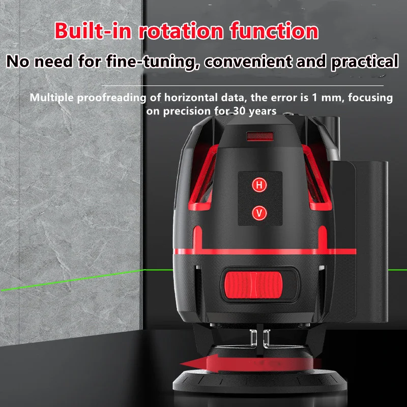 Laser Level 5 Lines Green 360 Degree Base Self-rotation Horizontal Vertical Self-leveling LD Laser Leveler 2022 Latest Hot