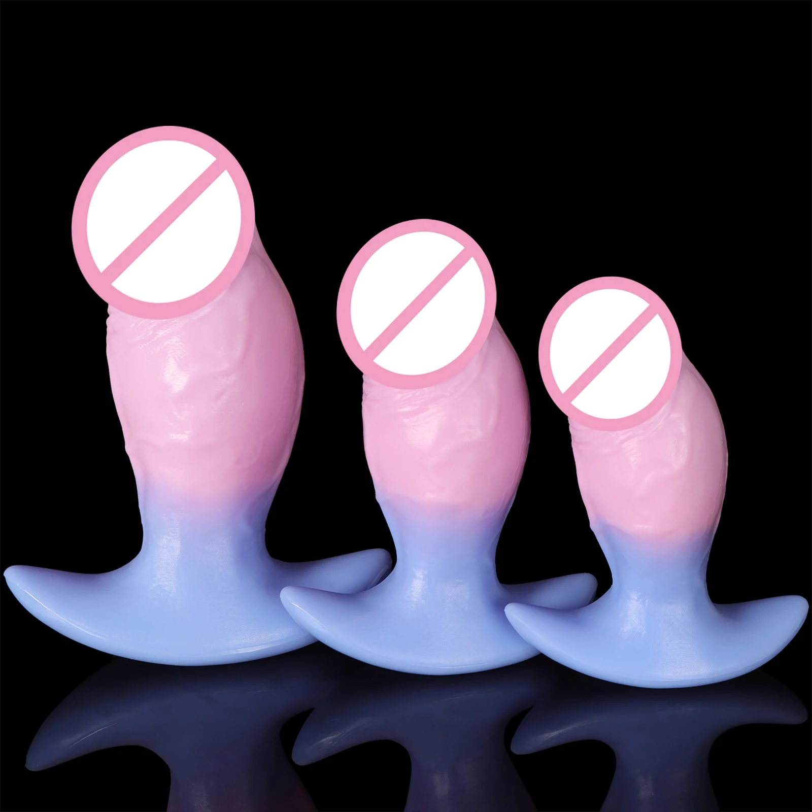 Soft Liquid Silicone Anal Plug Dildos Big Anal Dilator Training Stretcher Butt Plug Stimulate Anus Sex Toys for Women Men Gay