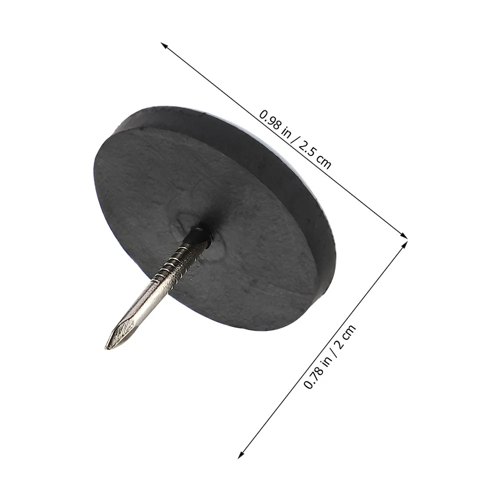 12Pcs Nail-on Furniture Glides Ptfe Floor Protectors for Hardwood Vinyl Cement Floors Noise-Proof Scratch-Resistant Chair Table