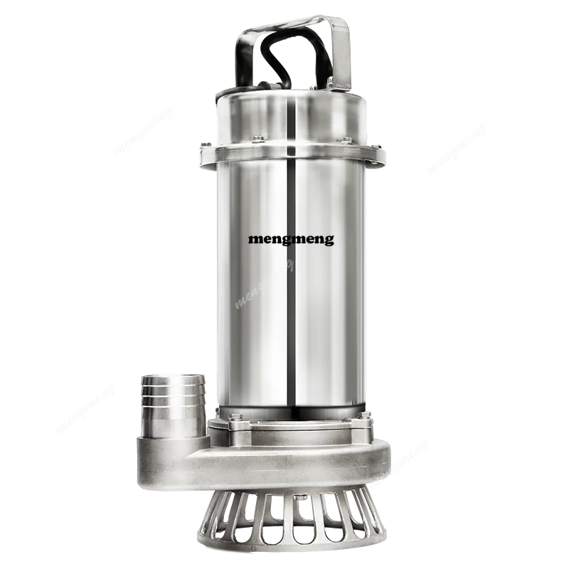 304 stainless steel submersible pump large flow household sewage pump 220v acid and alkali corrosion resistance cutting
