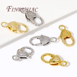 Wholesale 18K Real Gold Plated Lobster Clasps Necklace Bracelet Connector End Buckle For DIY Jewelry Making Supplies Accessories