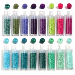 Wholesale 2mm Glass Seed Beads Colored Round Loose Spacer Glass Rice Bead For DIY Handmade Bracelet Necklace Jewelry Accessories
