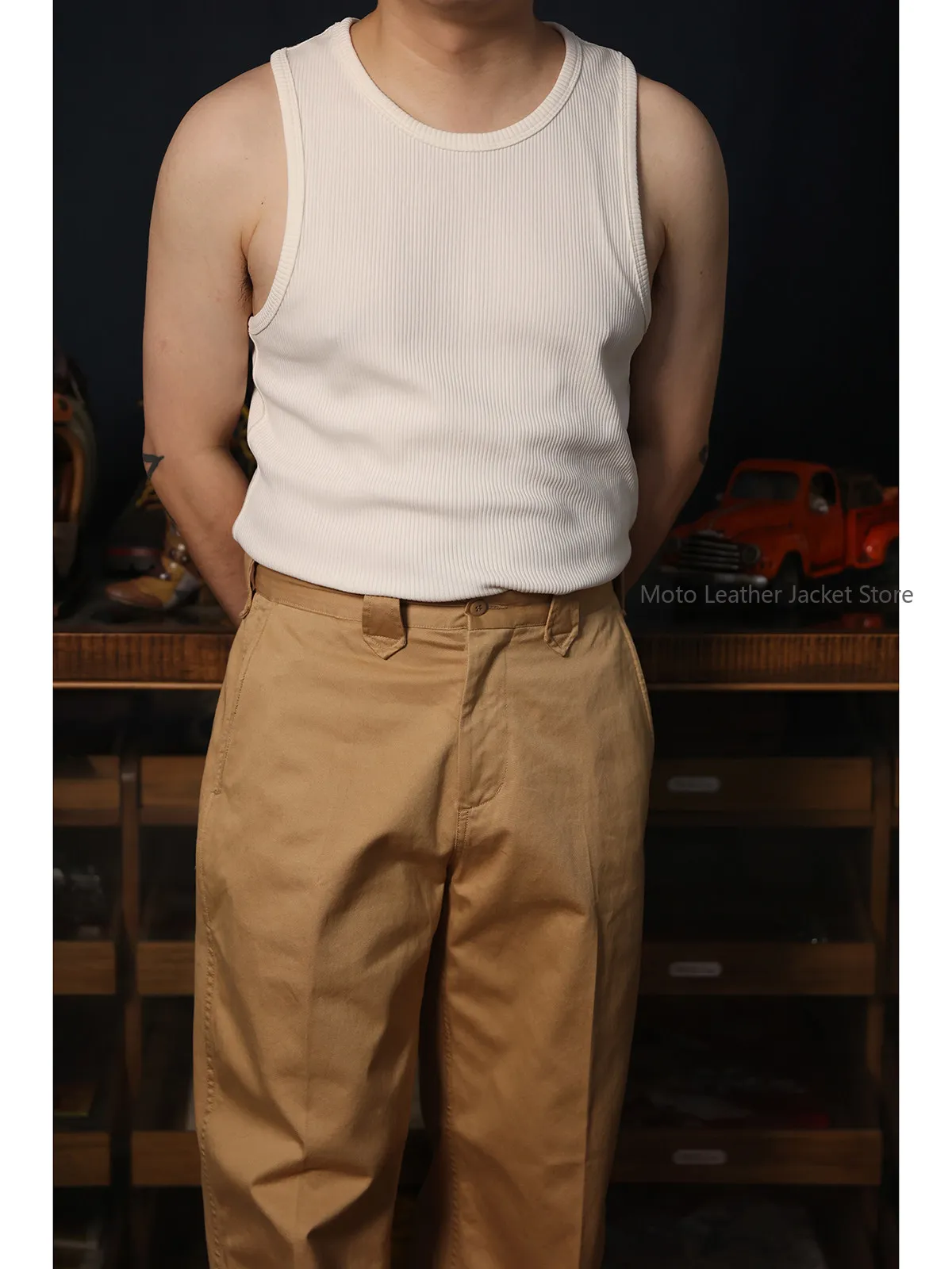 

Secondorder SS25 AllDay Tank Top Solid Color Vintage Loose Casual Sleeveless Base Tank Top