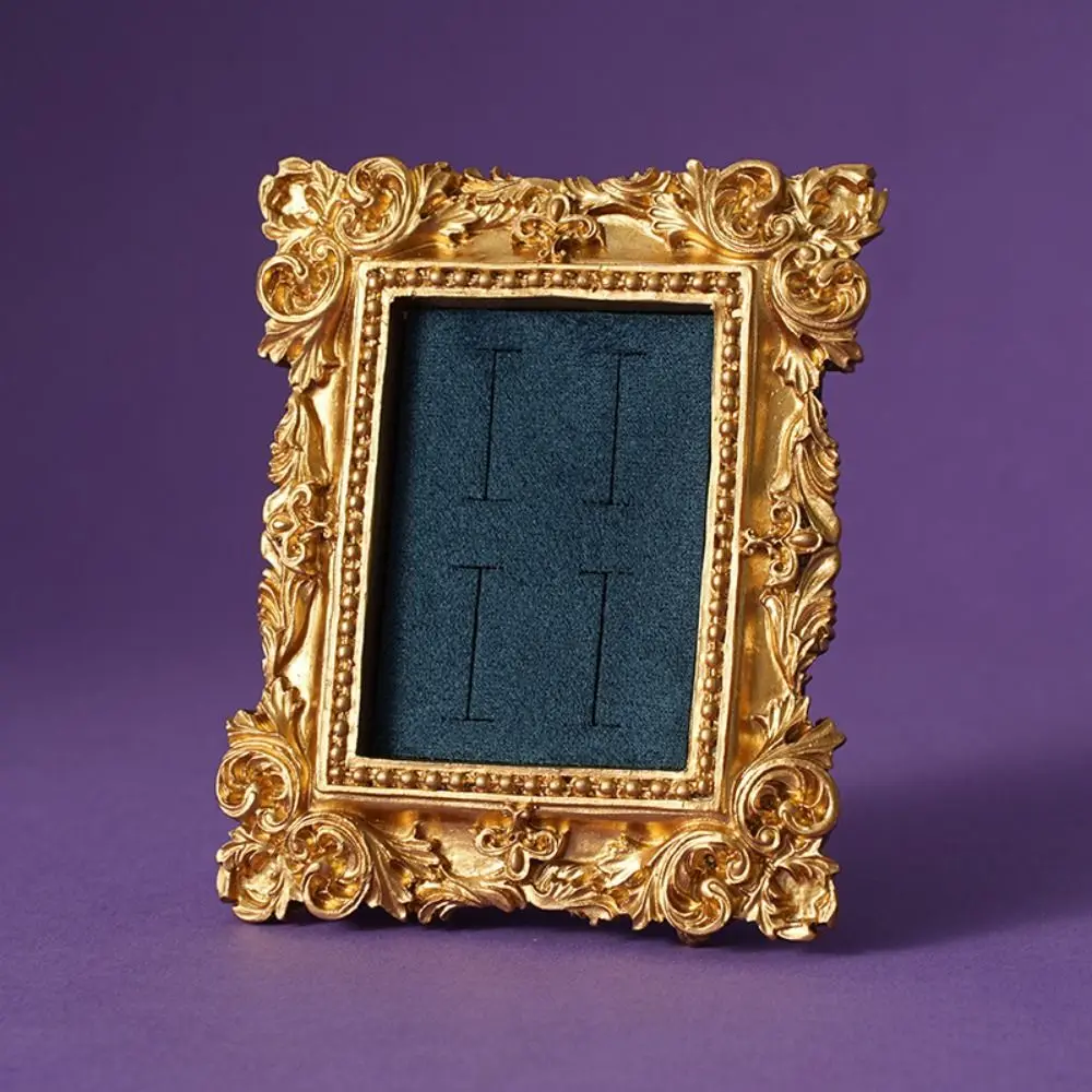 Photo Frame Vintage Ring Plate European-style Mini Small Ring Display Stand Organizer Rack Retro Rings Organizer Home Ornaments