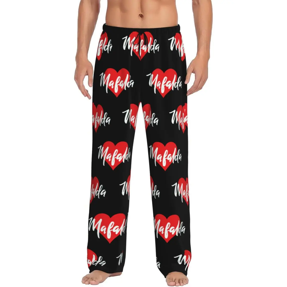 Custom Men's Mafaldas Hot Cartoon Love Pajama Pants Printed Sleep Sleepwear Bottoms with Pockets