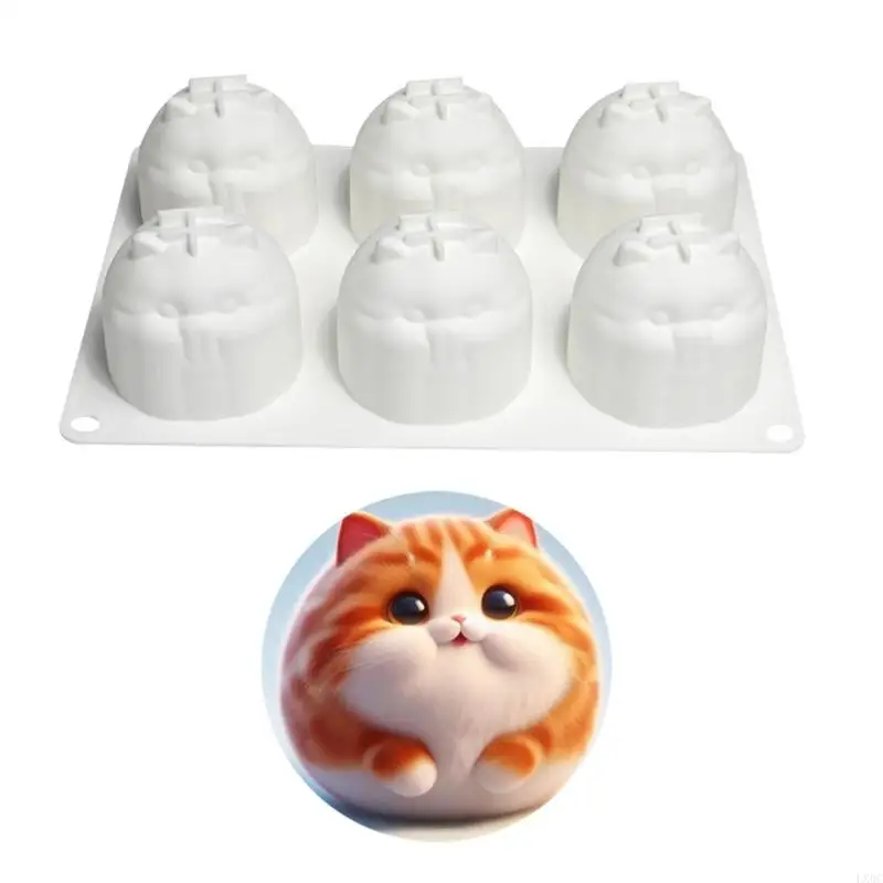 

LX0C Cats Silicone Chocolate Making Molds Flexible Cats Silicone Baking Molds for Handmade Treats and Squeeze Toy