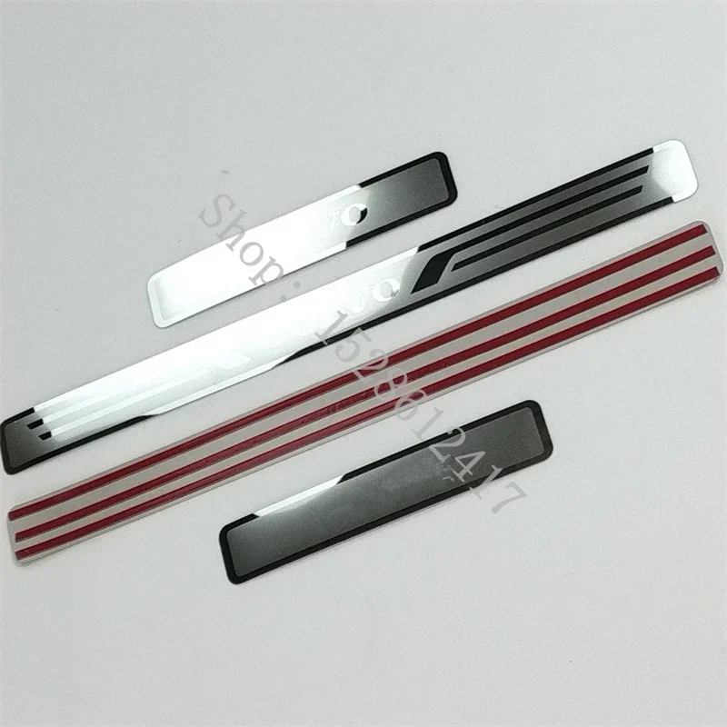 for Volvo  XC60 XC90 V90 V60 XC40 S60 Stainless Steel Sticker Door Sill Scuff Plate Guards Threshold Pedal Trim Car Accessories