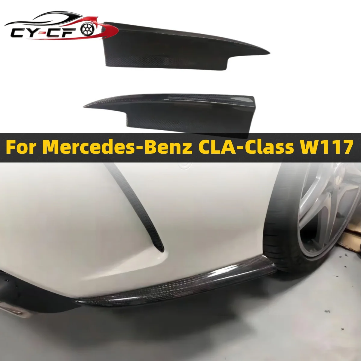

Real Carbon Fiber/FRP Rear Back Bumper Splitters Diffuser Lip For Benz CLA Class C117 CLA250 CLA45 AMG 2013-2019 Car Decoration
