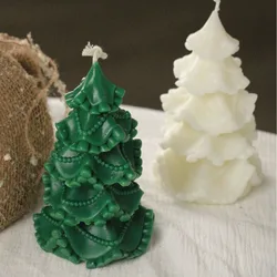 9-16cm Large Christmas Tree Candle Silicone Mold Easy Demould Handmade Aromatherapy Candle Plaster Resin Mould Xmas Decor Gifts