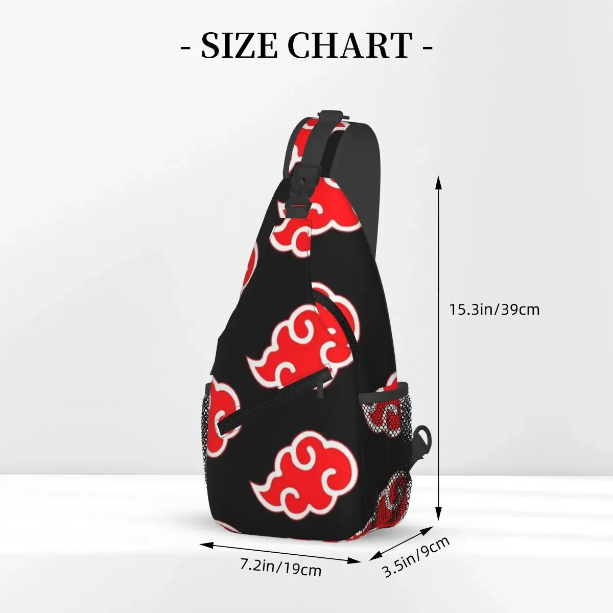 Japan-Anime Blue Clouds Akatsuki Neji Sling Backpack Sling Bag Travel Chest Bag Daypack Men Crossbody Backpack Shoulder Bag