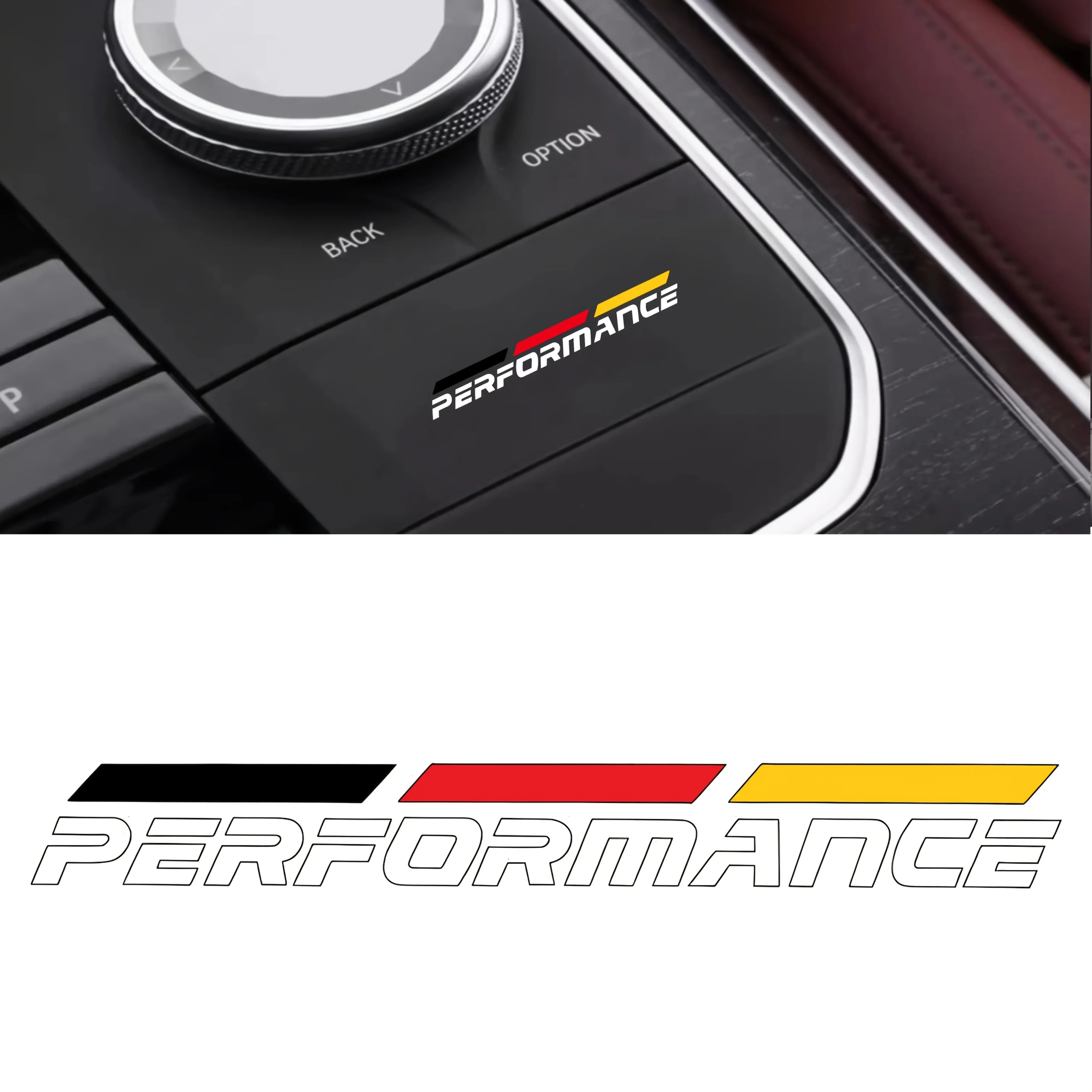 4 PÇS/SET "Performance" Auto Moto Adesivo, Decalque de Design de Texto Esportivo para Carro Motocicleta, Acessório de Personalização Exterior