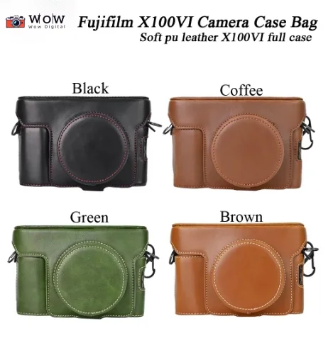 Pu Leather Luxury Fuji X100VI Camera Case Bag For Fujifilm X100VI Camera bag With Strap Mini Case