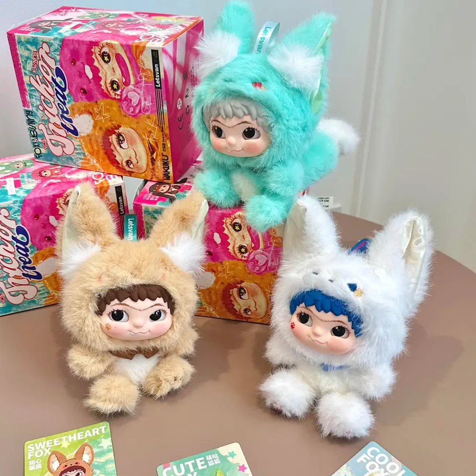新作高品質ワククウキツネ＆バニートリックオアトリートシリーズブラインドボックストイズ可愛いアクションフィギュアドールサプライズゲスバッグペンダントギフト