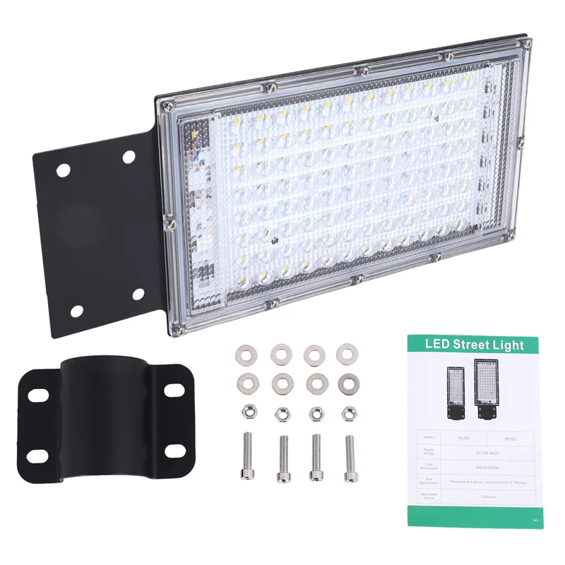 

A19F-Lighting LED Street Light Floodlight Integrated Road Lighting 100W Waterproof Garden Light Outdoor