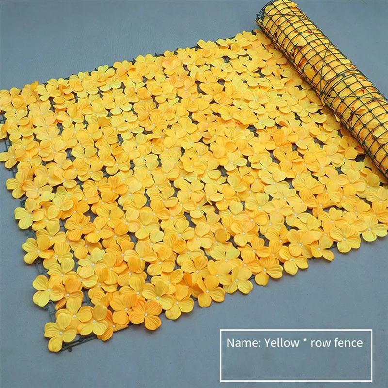 ABHU искусственный цветочный забор, водонепроницаемые лепестки, устойчивые к ультрафиолетовому излучению, свадебное украшение для двора и сада