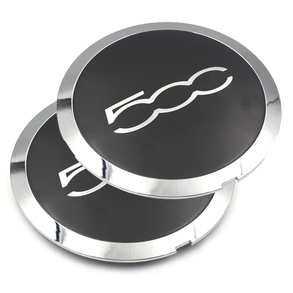 Zilverkleurige 133 mm wieldop voor Fiat 500 wielen centrale naafdoppen set 68078419 AC 68078421 AC Stofkap Vervanging van wielnaafdop 51884863