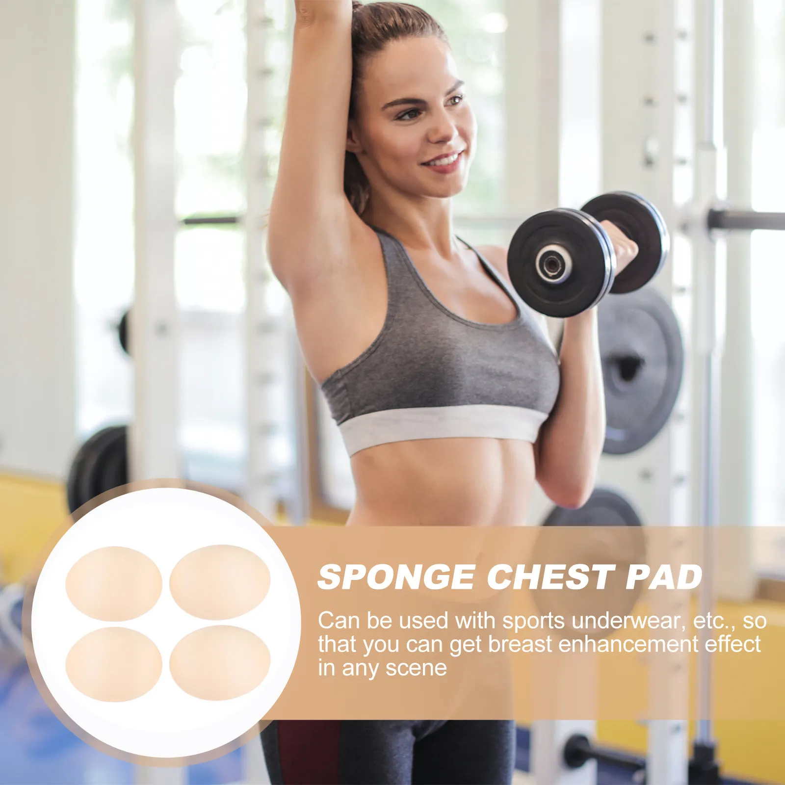 

2Pairs Yoga Chest Pads Breathable Sponge Sports Bra Inserts Soft Cushion Enhancer for Women Swimwear Tops Intimates Accessories